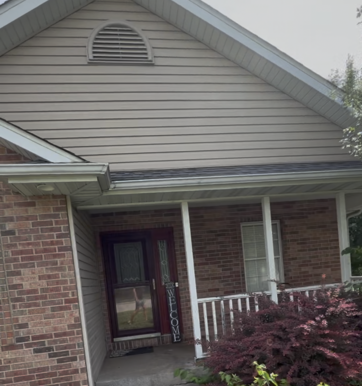 Front door & porch
