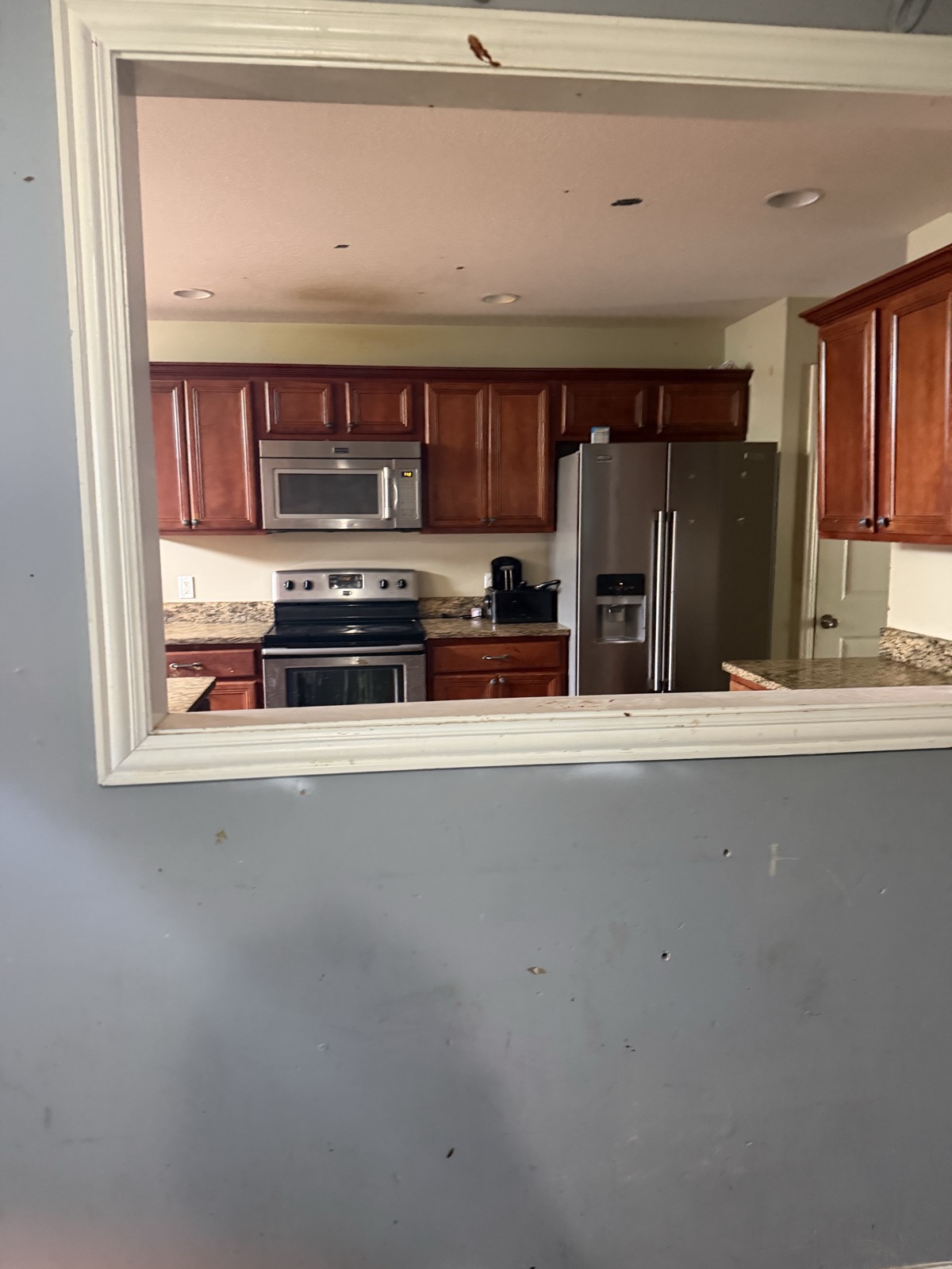 Kitchen pass-through view